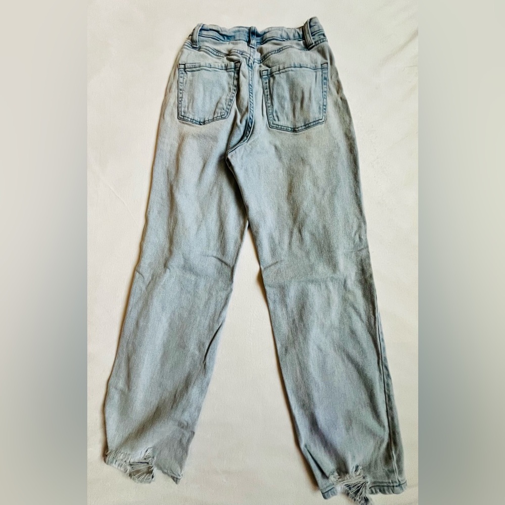 Wild Fable Blue Boyfriend Jeans Distressed Style - Picture 5 of 7